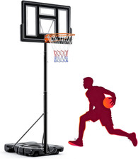 Adjustable Portable Basketball Hoop with Shatterproof Backboard & Fillable Base