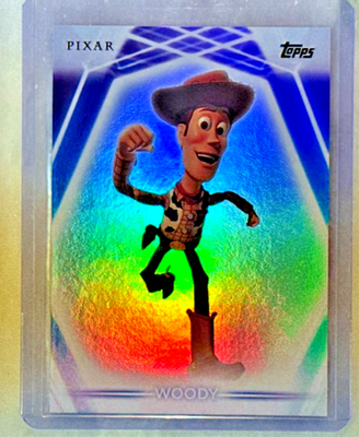 Woody 2026 Topps Disney Neon Woody Rainbow Foilboard Card-#32 Toy