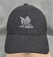 Headstart Wolf Embroidered Snapback Trucker Hat Cap Gray