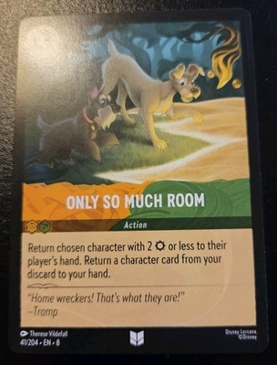 Only So Much Room 41/204 Uncommon Reign Of Jafar Disney Lorcana TCG