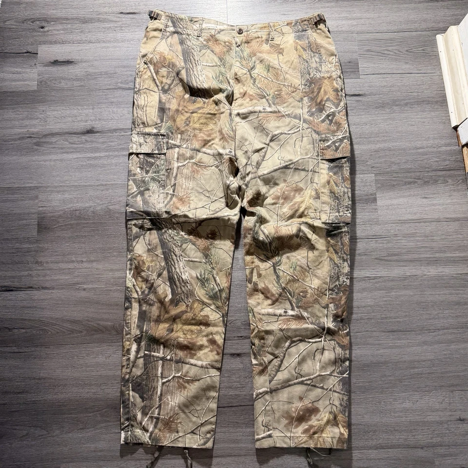 Cabelas Realtree Hunting Pants Men 42 Tall (42x36) Camo USA Xtra Green Vintage - Image 2 of 4