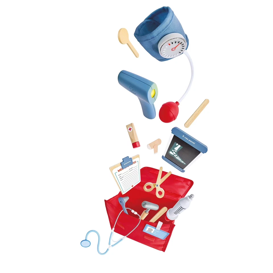 Hape Little Doctor Playset Kids Role Play Medical Kit Toy with Accessories - Image 3 of 4