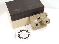 SAWYERS View-Master Library packet storage box  viewer Beige reel working well