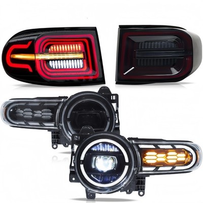 For 2007-2014 Toyota FJ Cruiser VLAND FULL LED Headlights+Smoked LED Tail Lights
