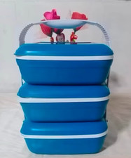 Tupperware Stackable Picnic Set Trio 3pc with handle - NEW