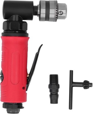 Air Drill 1/4in Zinc Alloy 90° Elbow Pneumatic Drill Tool For Tight Area
