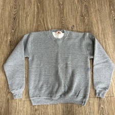 Vtg 70s Russell Athletic Gray USA Made Sportswear Cotton Crewneck Medium