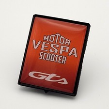 Vespa Emblem Cascade Sticker Logo Vespa Scooter GTS - Orange
