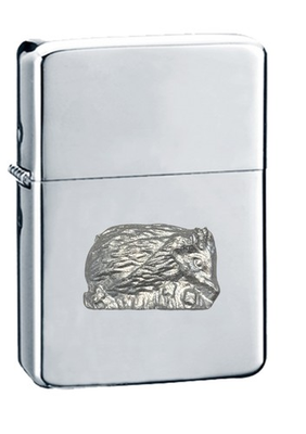 #ad Z57 Hedgehog in the grass Pewter on flip top petrol lighter windproof silver GBP 14.95