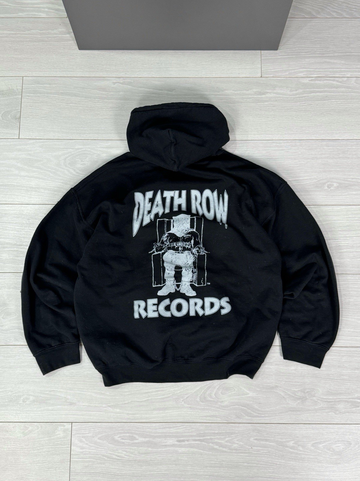 FILA Felpa con cappuccio Death Row Records Big Logo Baggy Fit anni 90 vintage hip hop