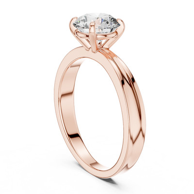 1 Ct Lab Grown Diamond IGI Certified Engagement Wedding Gold Ring 14 K F VVS