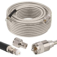 CB Coax Cable 30 FT RG8X Stranded Core Antenna Cable PL259 Connectors