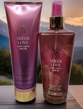 2 Pcs Set Victoria's Secret Sheer Love Fragrance Mist Body Spray  Lotion 2x Lot
