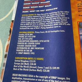 Mean Machines Sega magazine #13 November 1993 megadrive street fighter 2 Aladdin