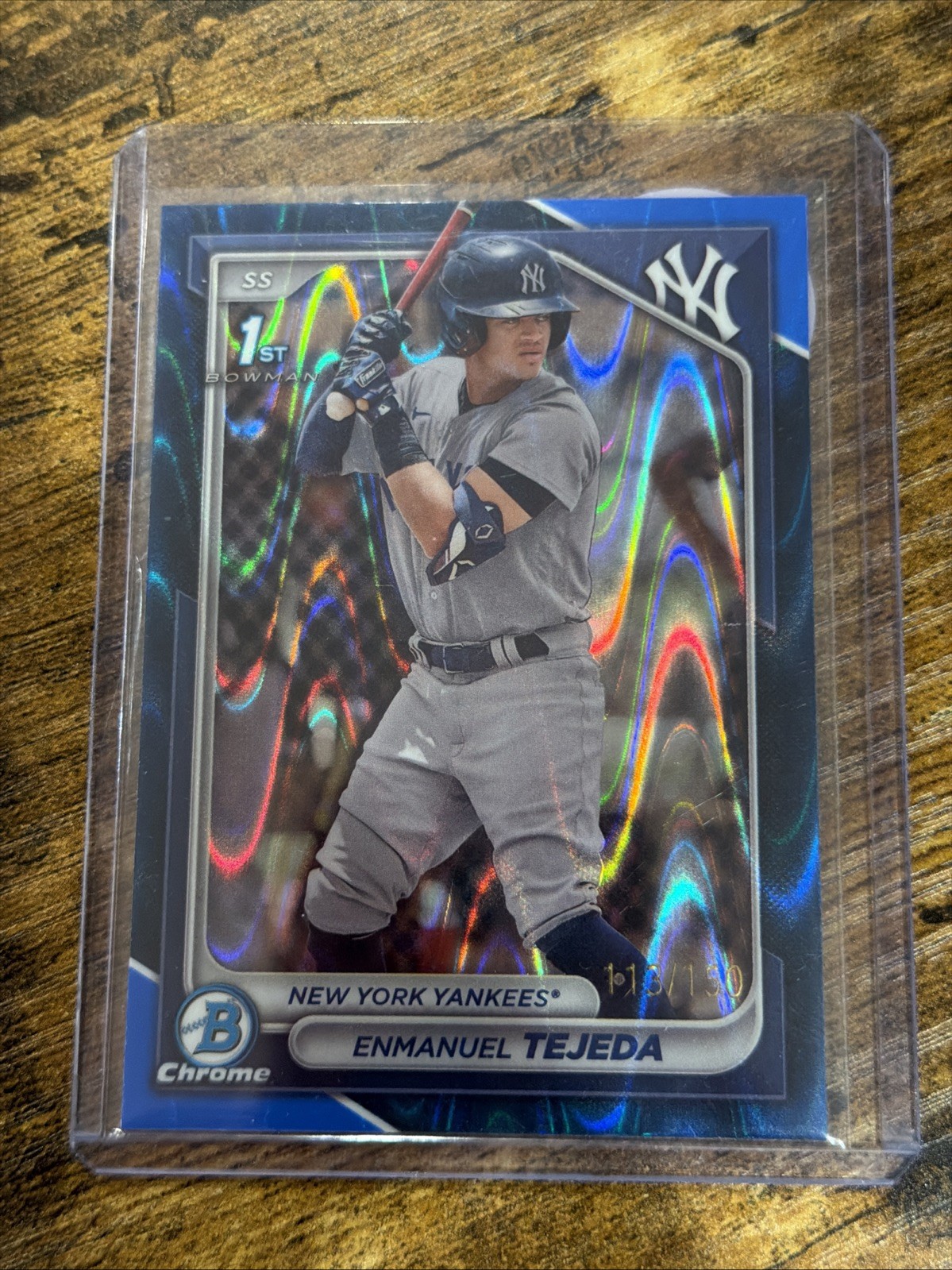 2024 Bowman Chrome 1st Enmanuel Tejeda #BCP-103 Blue RayWave Refractor /150
