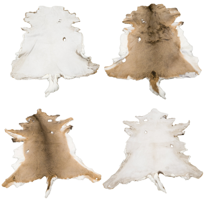 #ad Craft Grade Hair On Deerskin Hide Full Deer Pelt Soft Leather Rug Natural $129.99