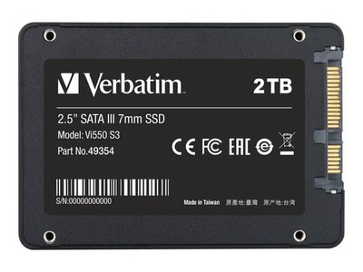 Verbatim Vi550 S3 2.5'' SSD 2 TB Solid State Disk 2,5'' GB