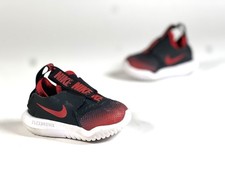 Nike Flex Runner Slip On Shoe AT4665 607 Red Black Sneakers Toddler Size 3C