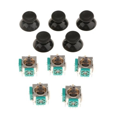 5er Pack Analog Stick 3D Rocker Joystick Achse + Kappen Für 360 Controller