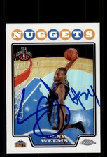 Signed Basketball Card Auto Sonny Weems 2008-09 Topps Chrome #216 Denver Nuggets
