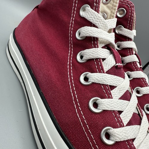 Converse Chuck Taylor High Top Trainers Burgundy UK 7 - Picture 8 of 12