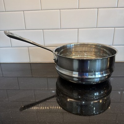 All-Clad 8  Stainless Steel Double Boiler Steamer Strainer Insert No Lid 3 Quart