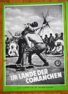Im Lande der Comanchen Maureen O'Hara Macdonald Carey Original Werberatschlag
