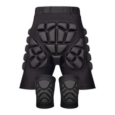 Men and Women Breathable Ski Shorts with Hip Padding and Knee Protection
