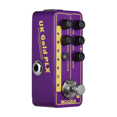 Mooer 019 Gold PLX Digital Preamp Electric Guitar Bass Effects Pedals 3-Band EQ