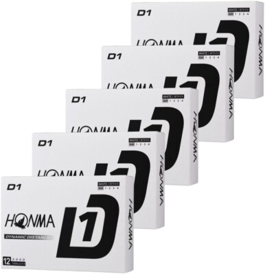 HONMA Golf D1 2024 Golfball weiß BT2401 5 Dutzend Set 60 Bälle Neu