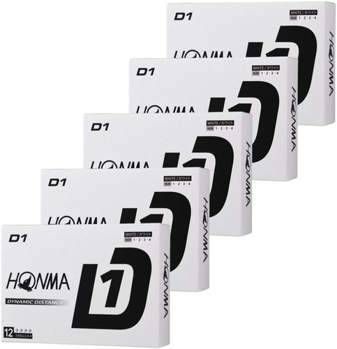 DDU HONMA Golf D1 2024 Golf Ball White BT2401 5 Dozen Set 60 Balls New - Picture 1 of 5