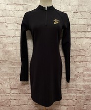 Nike Sportswear Womens Icon Clash Black Long Sleeve Dress CU3529-010 Size S