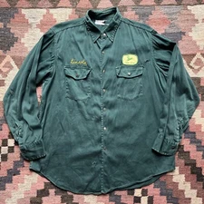 VTG 50s 60s Protexall John Deere Work Shirt Chain Stitching Farm Workwear