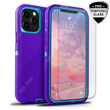 For iPhone 16 15 14 13 12 11 Pro Max X 7 8 Plus Shockproof Case Screen Protector
