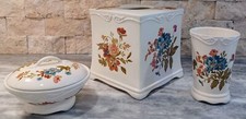 Floral Ceramic Three Piece Bathroom Set By Chaps Home