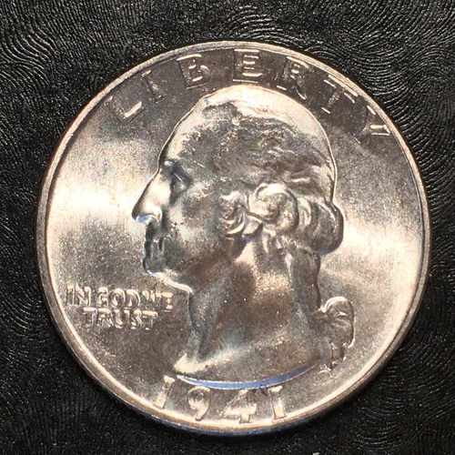 1941 Silver Washington Quarter - Nice Uncirculated - High Quality Scans #G372