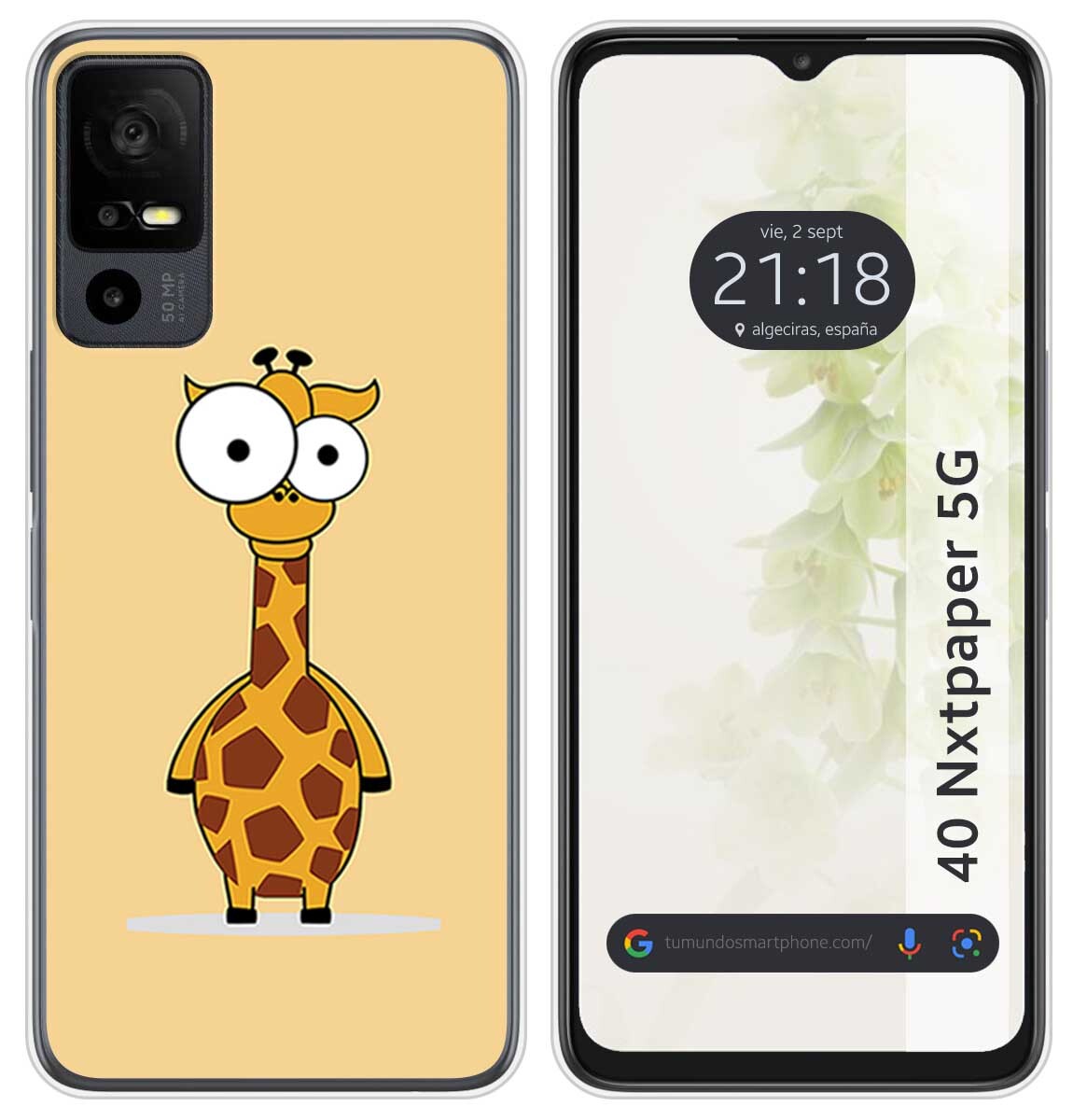 Cover Silicone per TCL 40 NXTPAPER 5G Disegno Giraffa Disegni