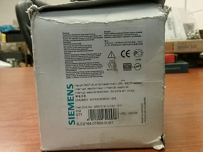 Siemens 3LD2164-OTB53-OUS1  emergancy stop switch