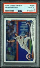 Jacob DeGrom 2014 Topps Update  Rookie Debut RC #US-57 PSA 10 Mets Rookies