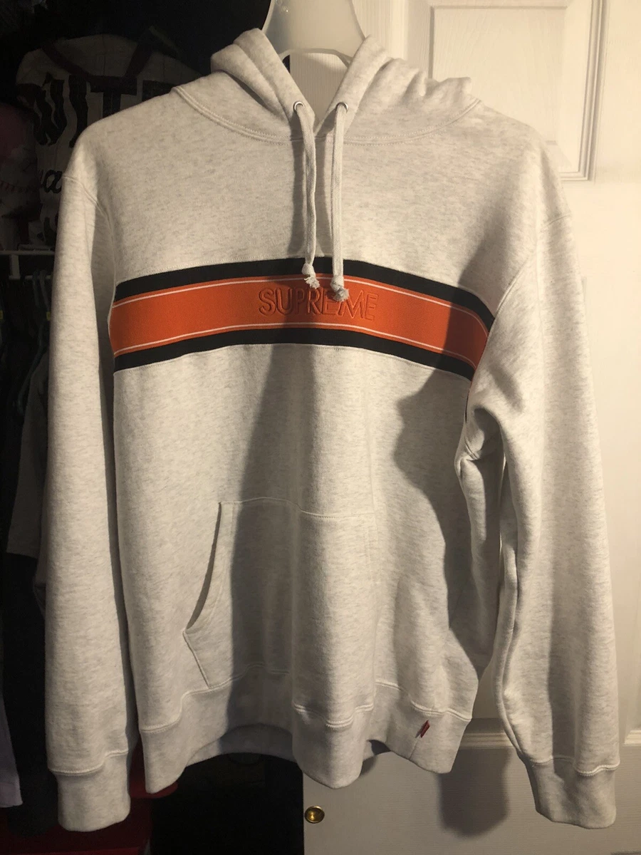 Supreme full stripe hooded sweatshirt sales