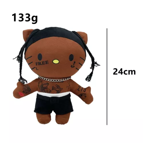Hello Kitty Singer Star Plush Stuffed Doll Toy Rapper Travis Scott Billie Figure - Picture 28 of 32