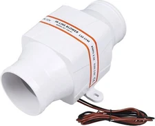 12V 3 inch Electric in-Line Marine Bilge Air Blower Fan 130CFM