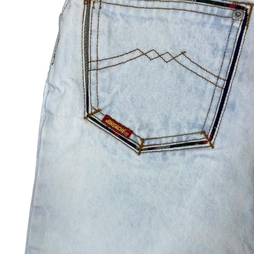 Vintage JORDACHE Light Blue Denim Y2K Patterned Trim Mini Skirt Women's XS Small - Picture 3 of 5