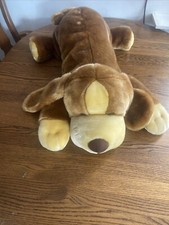 Vtg Animal Alley Darby Puppy Dog Brown Tan Floppy Plush Toys R Us Jumbo 32  