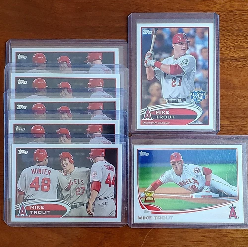 2012 & 2013 Topps Mike Trout - 6 Card Lot - '12 x4, '13 x1, '13 Update x1 - MINT