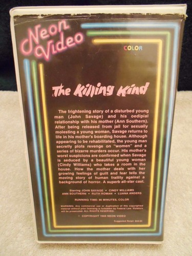 The Killing Kind (VHS, 1973, Clamshell) John Savage, Ann Sothern, Ruth Roman - Bild 4 von 8