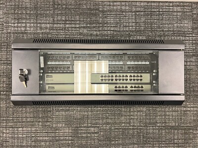 USED - Server Rackmount W/Patch panel + 2 Ethernet switches