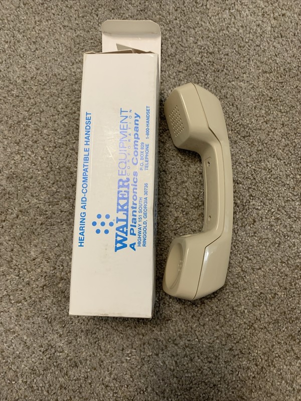 Walker Hearing AID Compatible Handset Walker W3-K-CM White See Pics