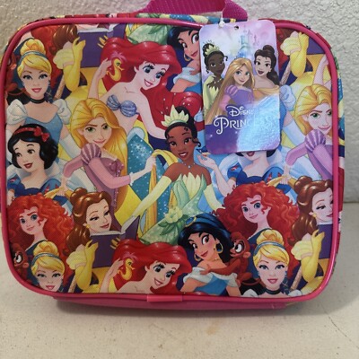 Disney Princess All Over Lunch Bag Tote Insulated NEW Fast Forward BPA Free