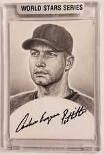 2015 World Stars Andy Pettitte Auto Original Sketch Art by Mayumi Seto 1/1